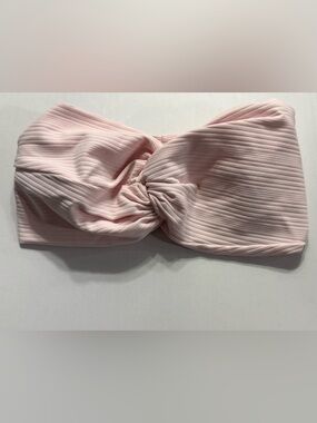 Lululemon Ribbed Nulu Twist Front Headband Pink OS Yoga Athletic Hair Band NWT